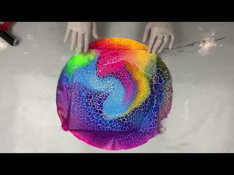 320. Sheleeart  Fluid Artist -  Using paint skins and my new Silhouette Cameo to create art!