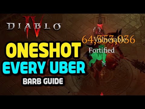 EASY! One Shot Every Uber (Including Duriel) Season 2 Barbarian Build | Diablo 4 Guide