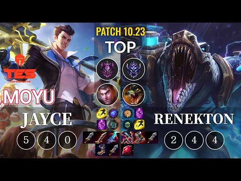 TES Moyu Jayce vs Renekton Top - KR Patch 10.23