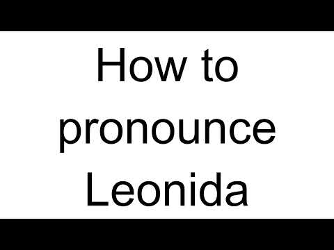 How to Pronounce Leonida (Romanian)