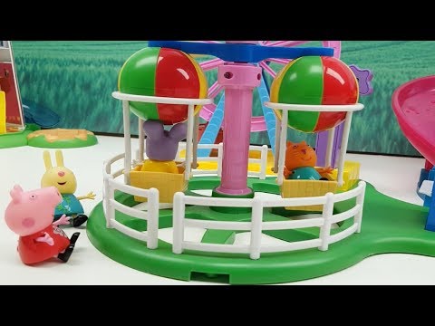 Peppa Pig e i suoi Amici Vanno Al Parco Giochi Sulle Giostre Nella Sabbia Magica , Video Per Bambini