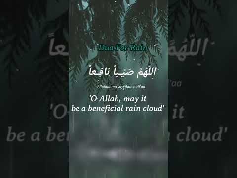 Dua for Rain/Allahumma sayyiban nafi'aa🌧️⛈️/Islamic status
