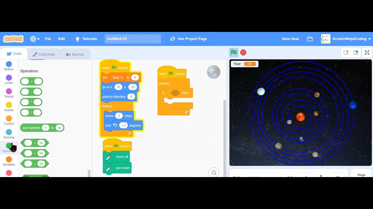 Scratch Solar System - Lesson # 26