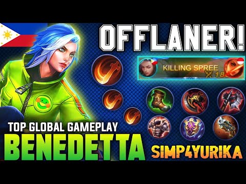 SIDELANE, Super Aggressive! | Top Global BENEDETTA Ranked Gameplay BEST BUILD By simp4yurika - MLBB
