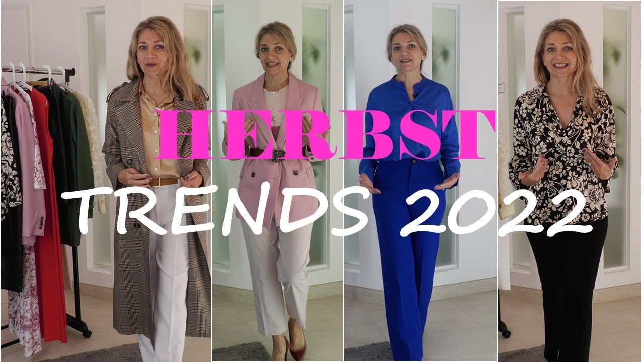 Herbst Trends 2022 Outfits Mode Tipps große kleine Frauen Trenchcoat Maxirock Mode Farben Leder