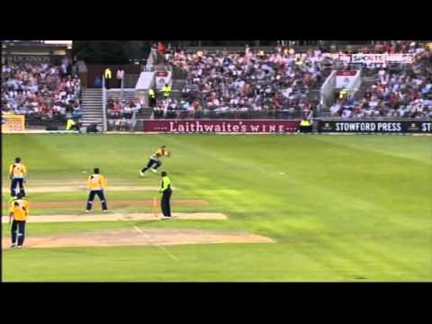 Adam Lyth Catch vs Lancashire (Twenty/20 North Group 2013)