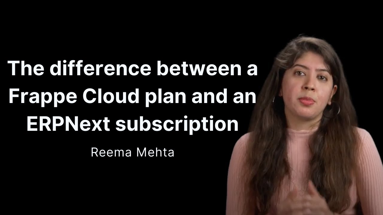 The difference between Frappe Cloud plan and an ERPNext subscription