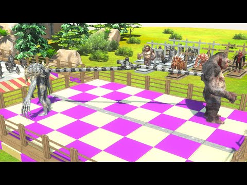 TUG OF WAR MUTANT PRIMATES vs INFERNALS - Animal Revolt Battle Simulator ARBS