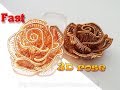 3D Rose From Copper Wire Flower Jewelry Fast Version 358