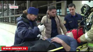 В Грозном прошли масштабные учения экстренных служб МЧС
