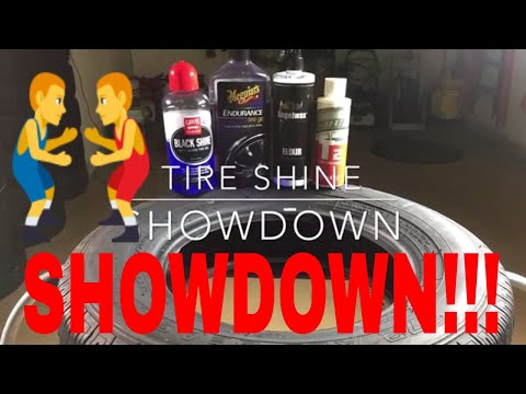 Tire Shine Showdown!!!  Angelwax VS Griot's Garage VS Gtechniq VS Meguiars!!!!