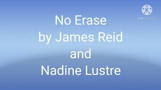 No Erase by James Reid and Nadine Lustre|Lyrics