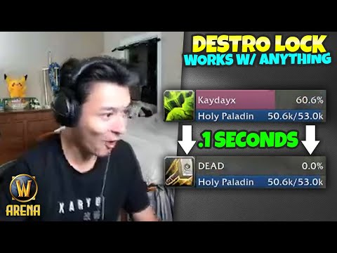 INSANE DAMAGE - A Good Destro Lock Can Climb With ANY Class | WoW Arena