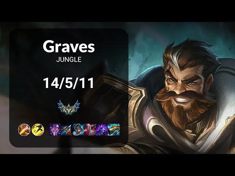 Graves vs Elise JUNGLE - KR CHALLENGER Patch 14.21