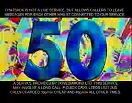 Chatback 0891 50 50 50 advert