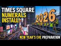 NYC Times Square New Years Eve 2026 Preparation 4K NYC 2026 Numerals Test Lighting Installation