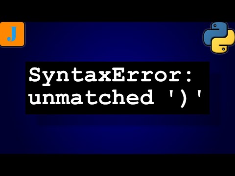 SyntaxError: unmatched ')'