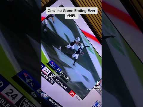 Craziest Game Ending Ever !!! #Nfl #Raiders #Patriots #Fyp