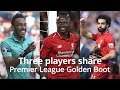 Salah Mane Aubameyang Share Premier League Golden Boot