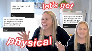 ANSWERING YOUR FITNESS QUESTIONS + FUN Q&A | spot reducing fat, quitting YouTube, pre-workout AHH