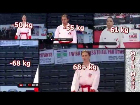 2015 EKF, Istanbul - Female kumite menu