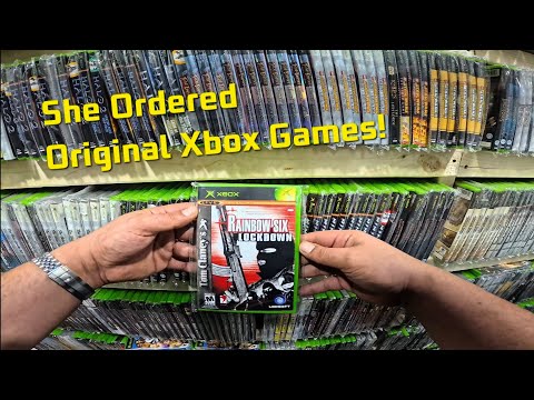 Packing an Original Xbox order for Krystle, So many good games!