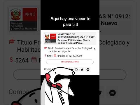 VACANTE DERECHO #minjus #derecho #tambopata #madrededios