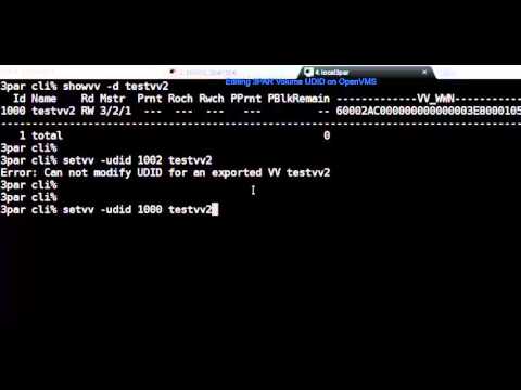Editing 3PAR Volume UDID on OpenVMS