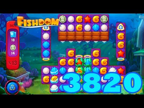 Fishdom Level 3820 HD Walkthrough | 3 - match puzzle game | gameplay | android | GameGo Game | IOS