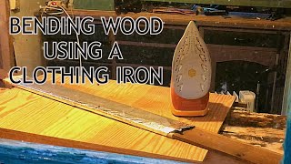Steam bending wood using a clothing iron