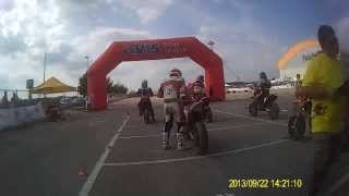 preview picture of video 'Supermoto Italian Trophy - Partenza SM2 B gara 1 - Palaferroli (San Bonifacio) 2013'