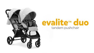 Joie evalite™ duo | Tandem Pushchair For Newborns & Toddlers | Parent-Favourite Double Pushchair