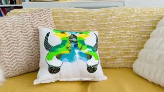 Pebeo Fabric Tutorial | Green Cushion