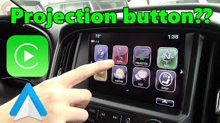 What Does The &#39;PROJECTION&#39; Button in Chevy MyLink Do?? | Android Auto &amp; Apple CarPlay