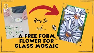 How to make a free form flower in stained glass mosaic
