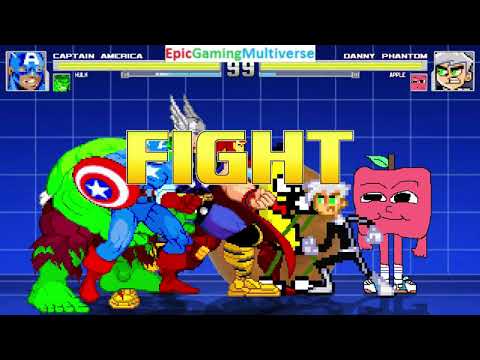 Avengers (Hulk And Thor) VS Danny Phantom And Fruits (Apple And Annoying Orange) In A MUGEN Match