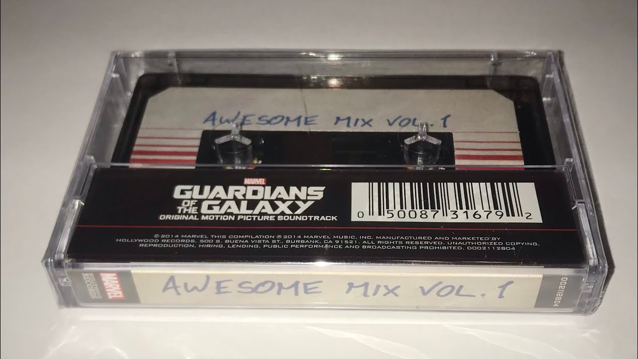 Awesome Mix Vol. 1 Guardians Of The Galaxy Soundtrack Cassette Tape Unboxing