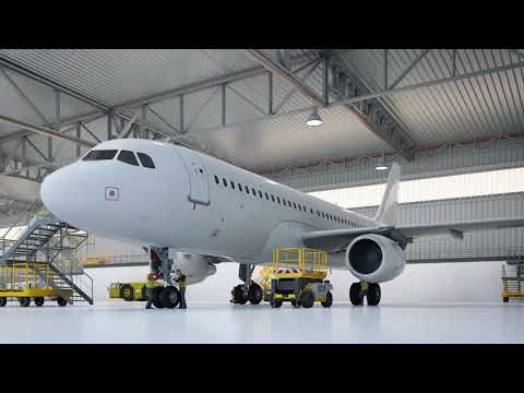 SR Technics Malta – 3d animation of modern multi-bay hangar facility