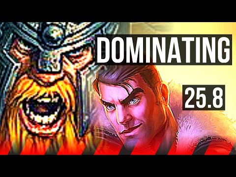 OLAF vs JAYCE (TOP) | 1700+ games, Dominating | EUW Master | 25.8