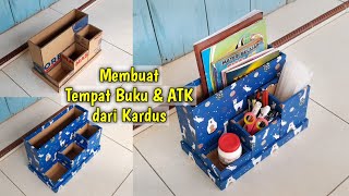 Download lagu Cara Membuat Tempat Buku dan Pensil dari Kardus | DIY Desk Organizer mp3