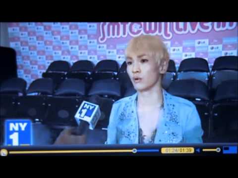 111029 SHINee Key speaking english on ny1 news