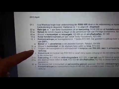 Graad 9, EBW Oefening 15 transaksies