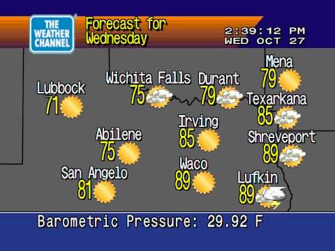 TWC WeatherSTAR 4000 emulator - Irving, TX - October 27th 2010
