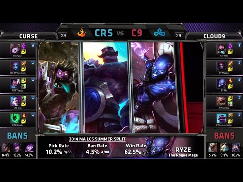 Curse vs Cloud 9 | S4 NA LCS Summer split 2014 Week 9 Day 2 | CRS vs C9 W9D2 G4 Full Game HD