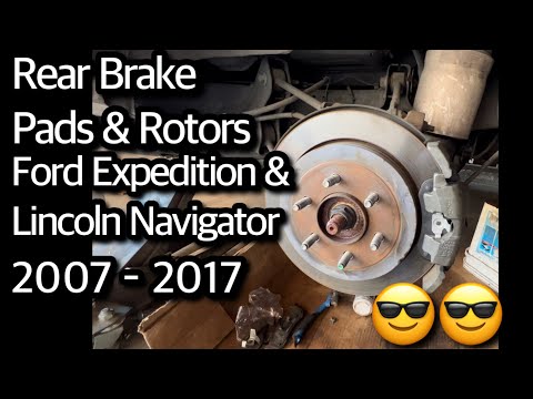 Rear Brake Pads and Rotors Replacement Ford Expedition Lincoln Navigator 2007 - 2017