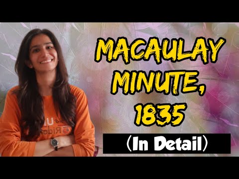 Macaulay's Minute, 1835 | B.Ed. | M.Ed. | UGC NET Paper-1Unit-10 | Inculcate Learning | By Ravina