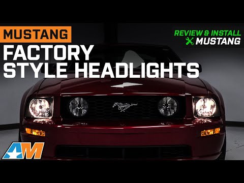 2005-2009 Mustang Factory Style Headlights; Black Housing; Clear Lens Review & Install