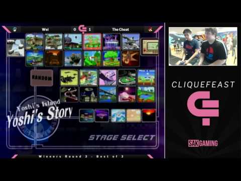 Cliquefeast Singles WR3 - Wei (Marth) vs The Cheat (Luigi)