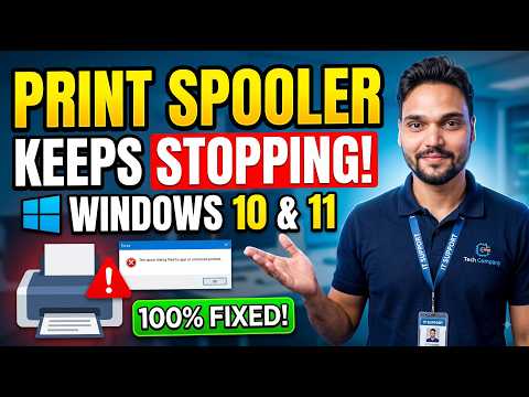 Print Spooler Stops Constantly on Windows 10/11? 😳 | Quick Permanent Fix