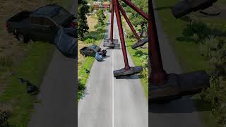 Carros vs Martelo Gigante #1 - BeamNG.Drive